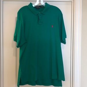 Green Polo with Pink horse - XL